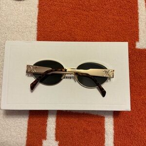 Celine Black and Gold Sunglasses